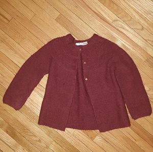 ZARA Baby Marron Cardigan